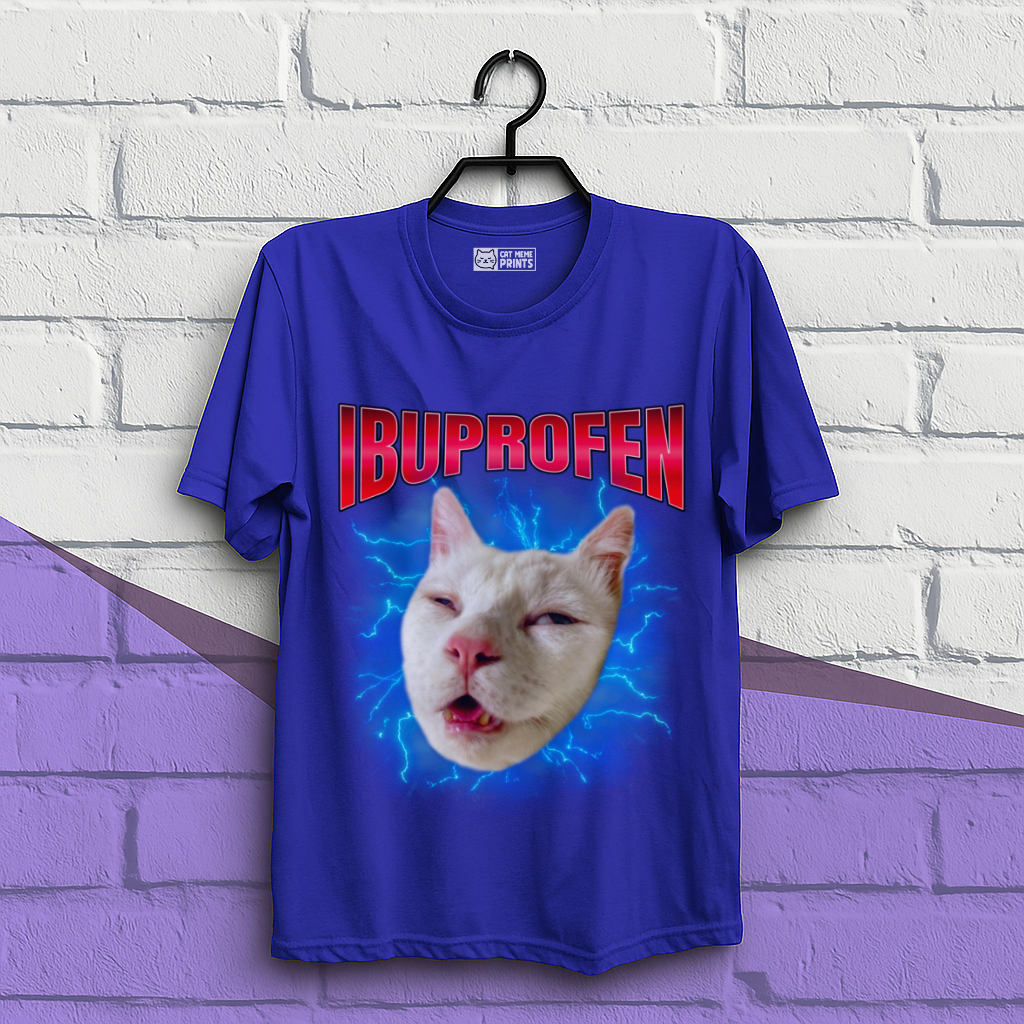 Ibuprofen Cat Meme T-Shirt