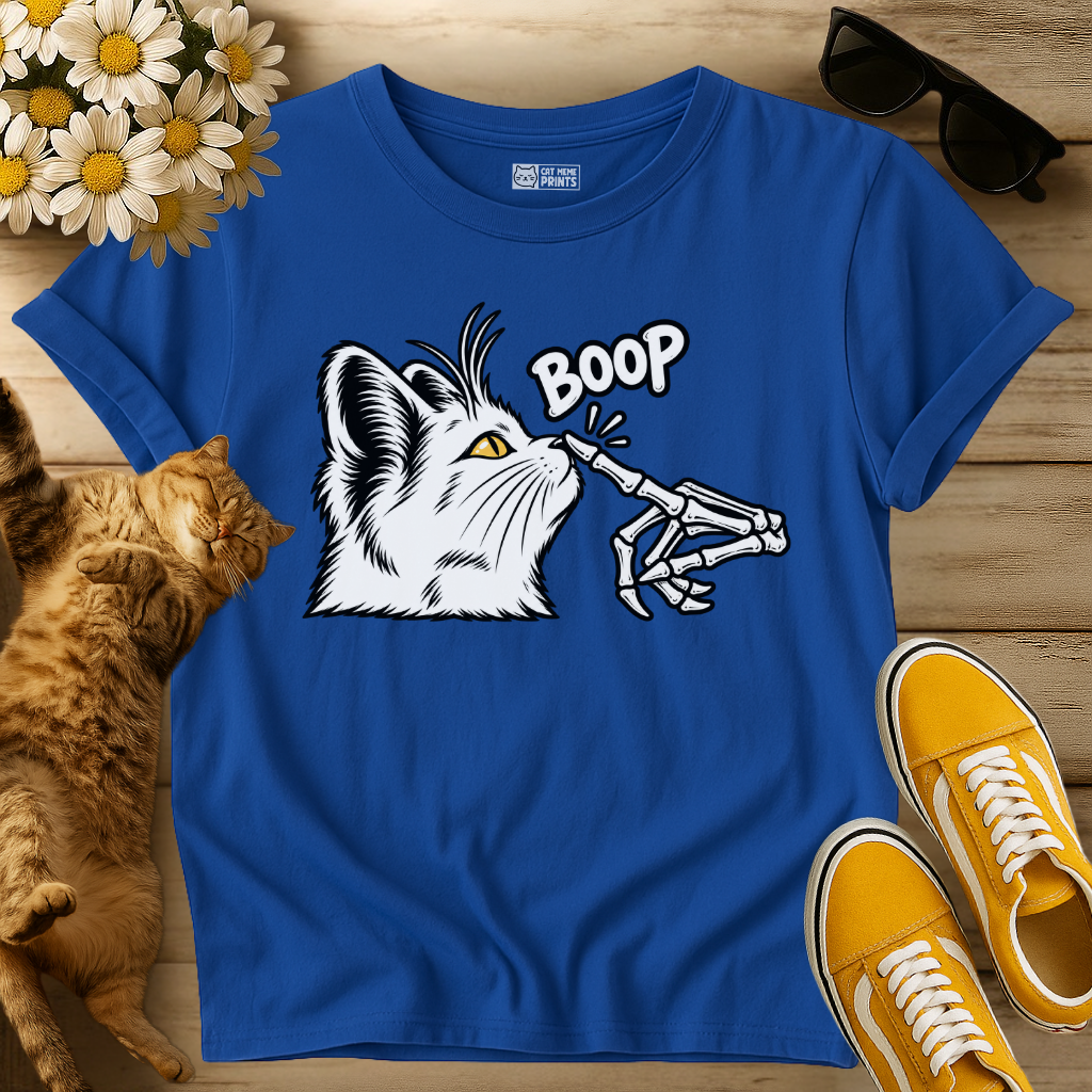 Cat Skeleton Hand Boop T-Shirt