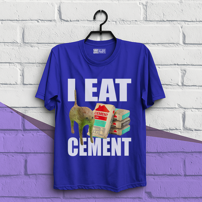 I Eat Cement Meme Cat T-Shirt