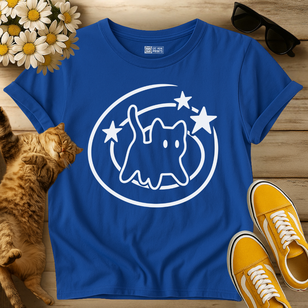 Y2K 90s Starry Cat T-Shirt