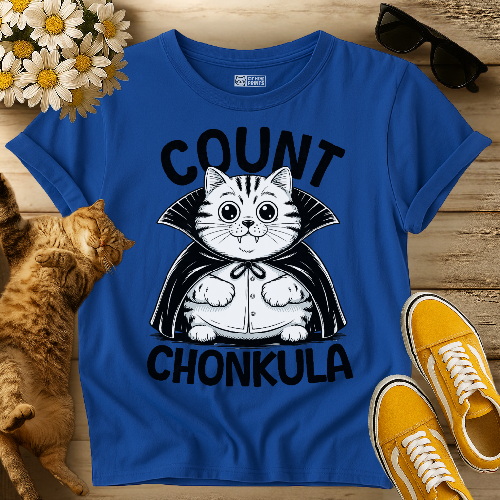 Vampire Cat Count Chonkula T-Shirt