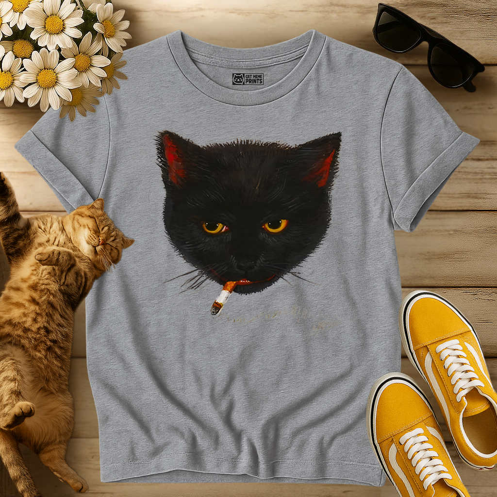 Smoking cat Graphic T-Shirt