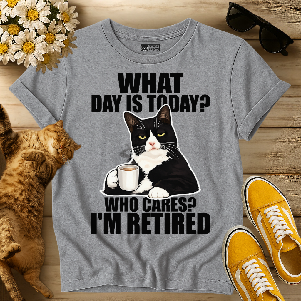 What Day Is Today? Who Cares? I'm Retired T-Shirt