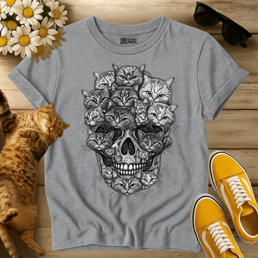 A Skull But It's Cats T-Shirt