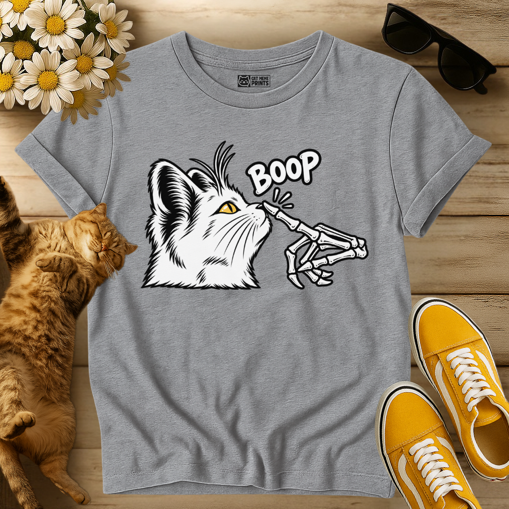 Cat Skeleton Hand Boop T-Shirt