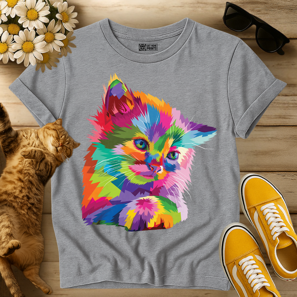Rainbow Kitten Colorful T-Shirt