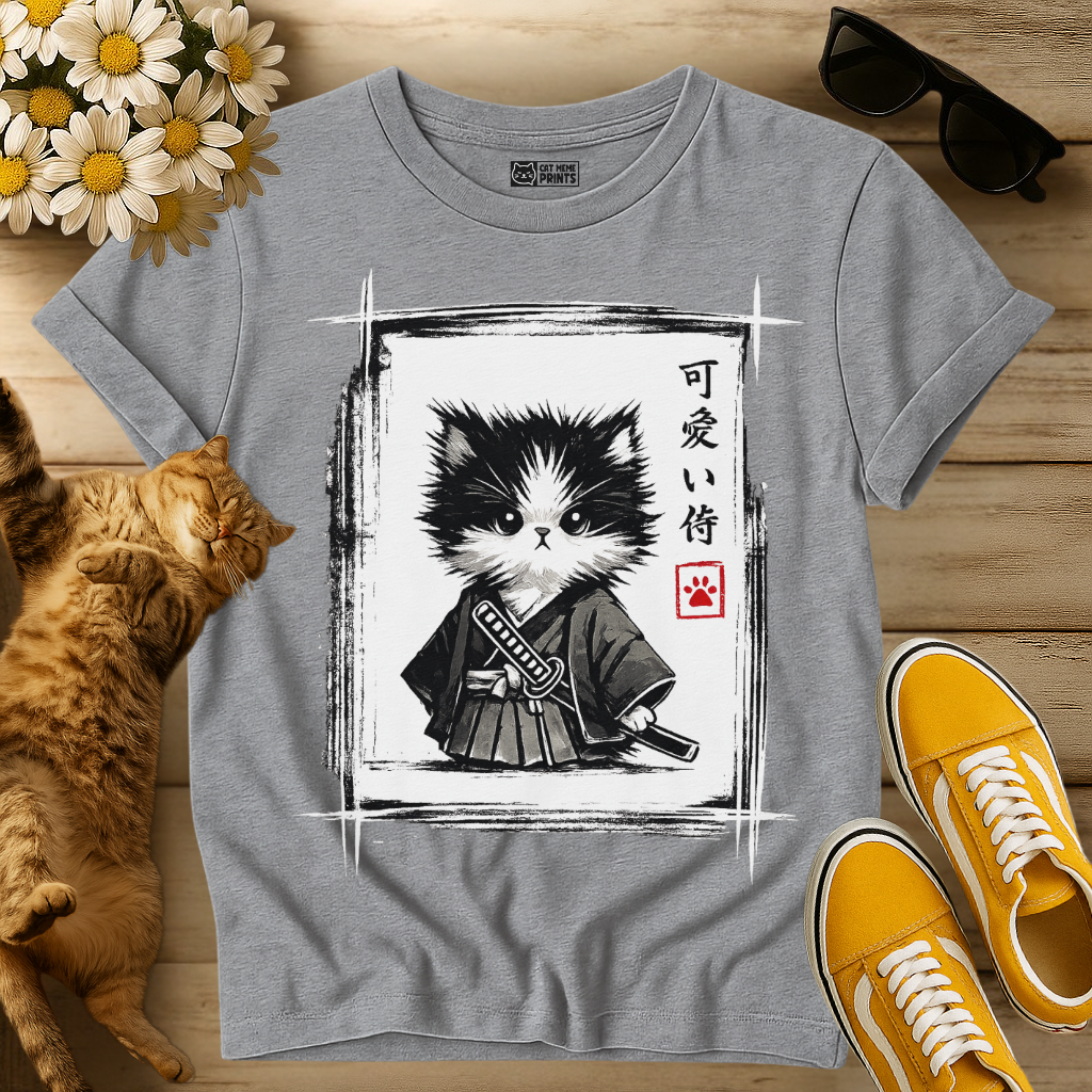 Samurai Cat Japanese T-Shirt