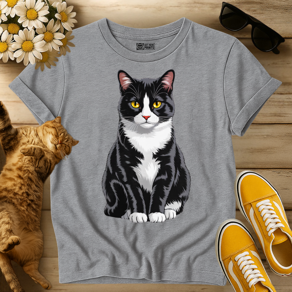 Majestic Tuxedo Cat T-Shirt