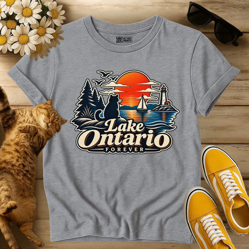 Lake Ontario Forever Cat T-Shirt