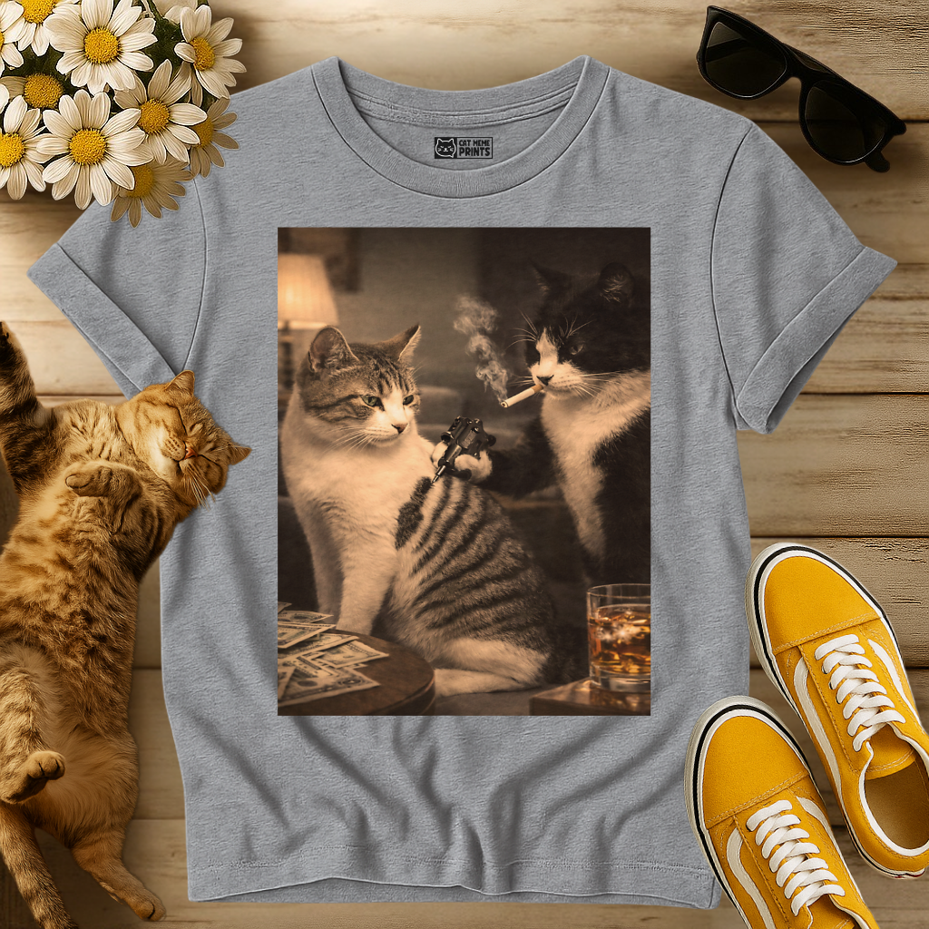 Tuxedo Cat Tattoo Artist T-Shirt