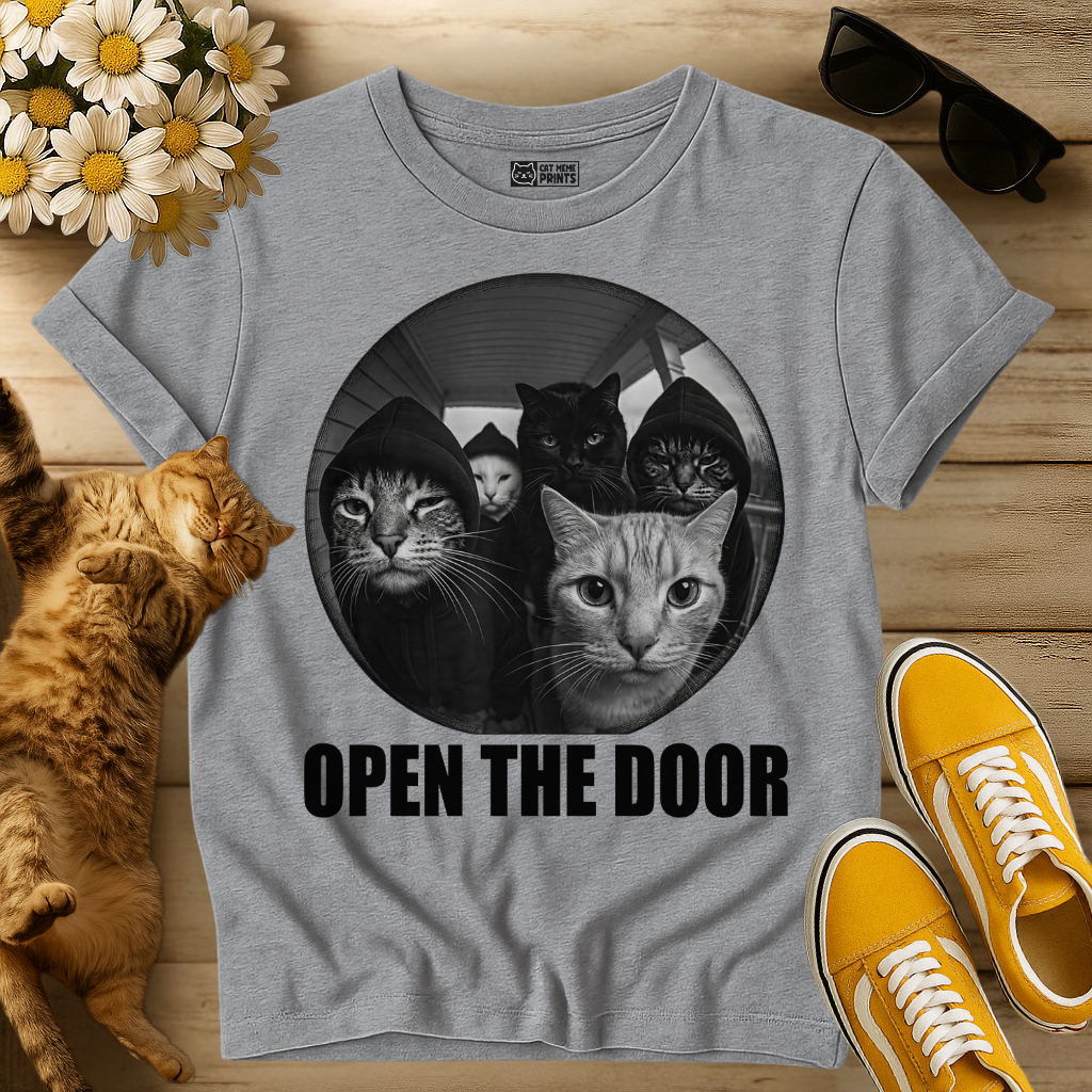 Cat Gang Open The Door T-Shirt