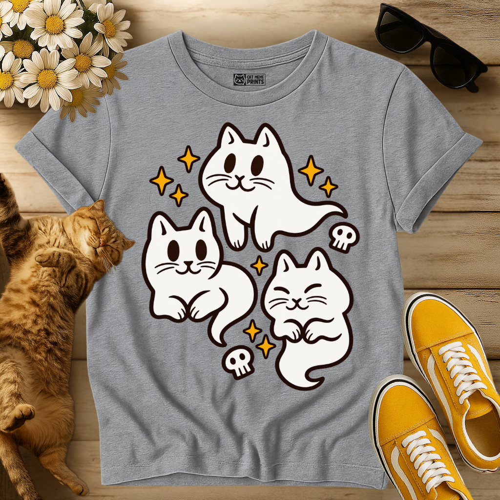 Spooky Cat Ghosts T-Shirt
