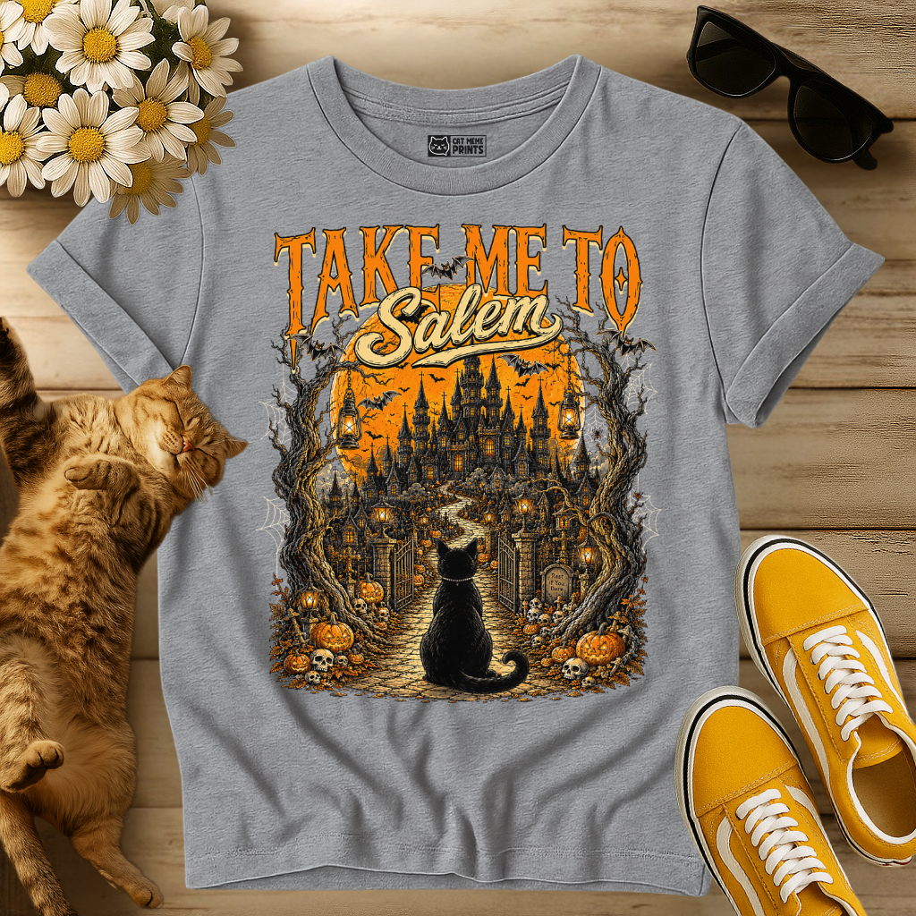 Take Me to Salem Witch Cat T-Shirt