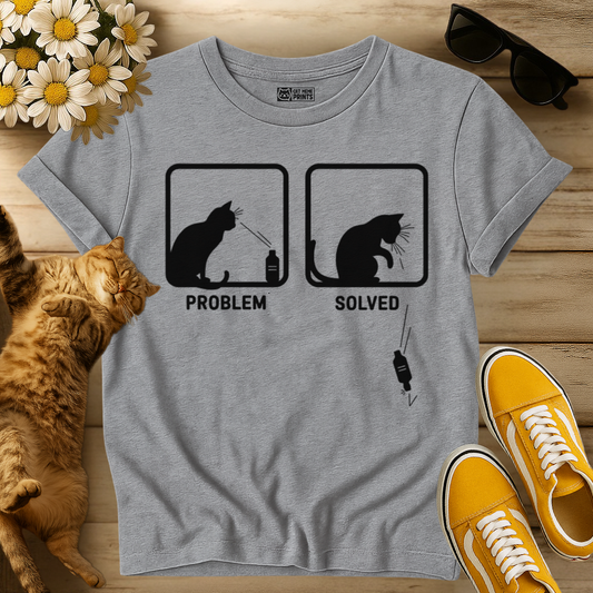 Funny Cat Problem Solved T-Shirt