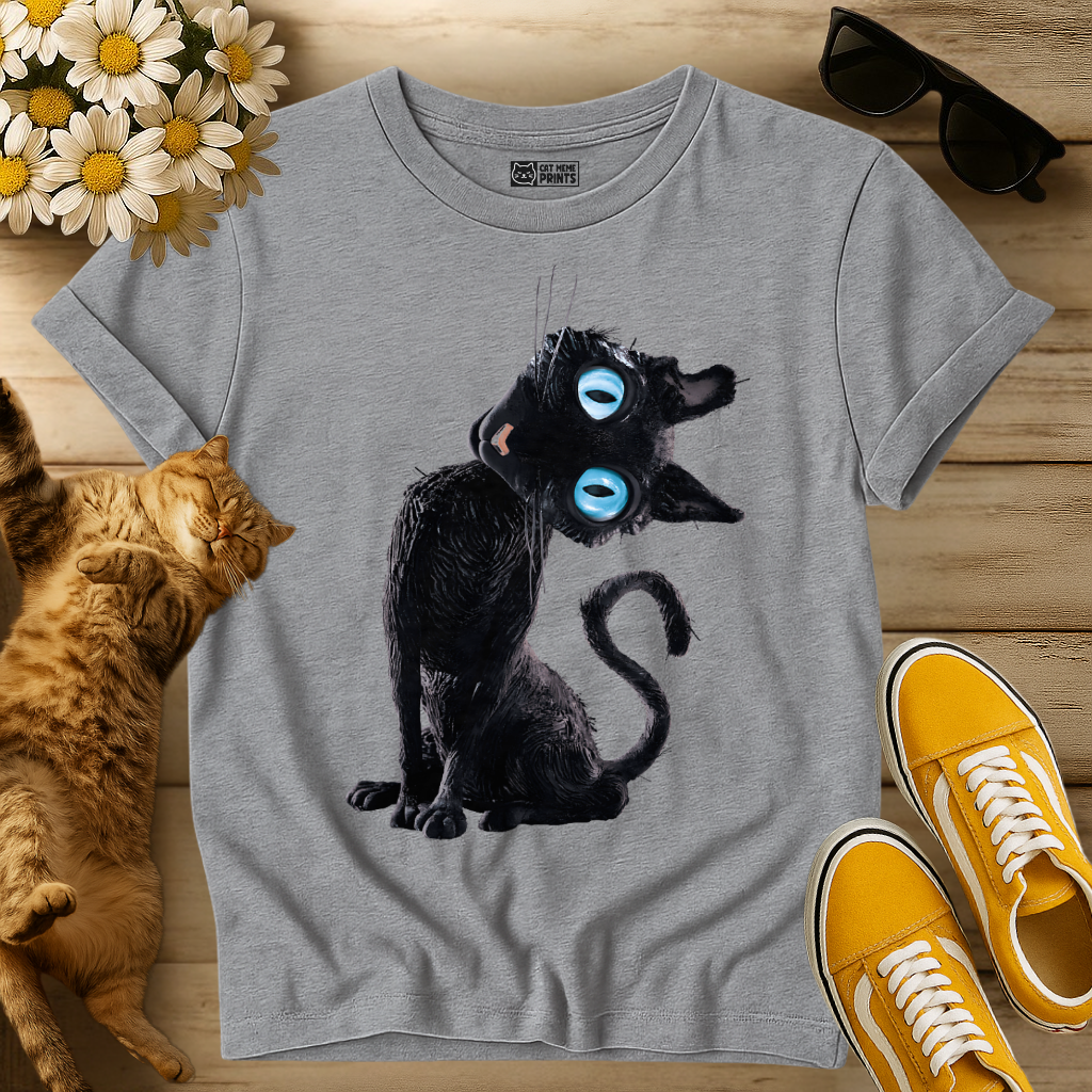 Black Cat Lazy T-Shirt