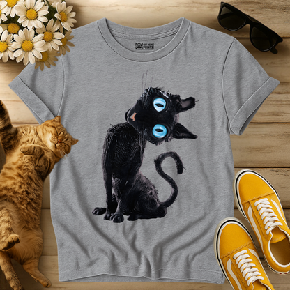 Black Cat Lazy T-Shirt