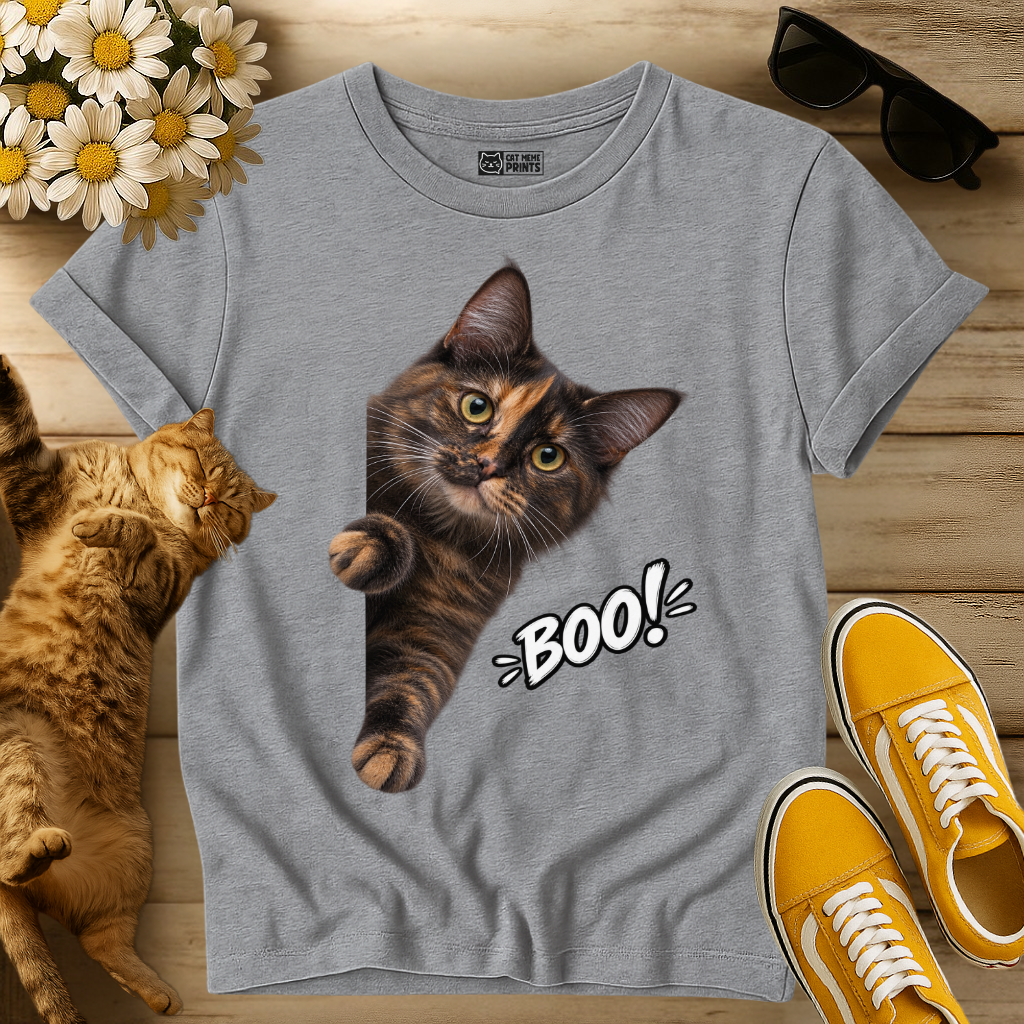 Tortoiseshell Cat Boo T-Shirt