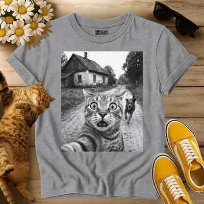 Cat Selfie With Dog T-Shirt