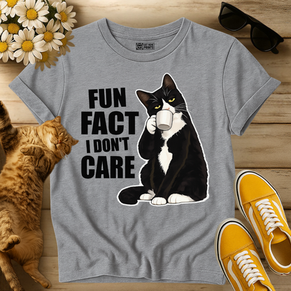 Fun Fact I Don't Care Cat T-Shirt