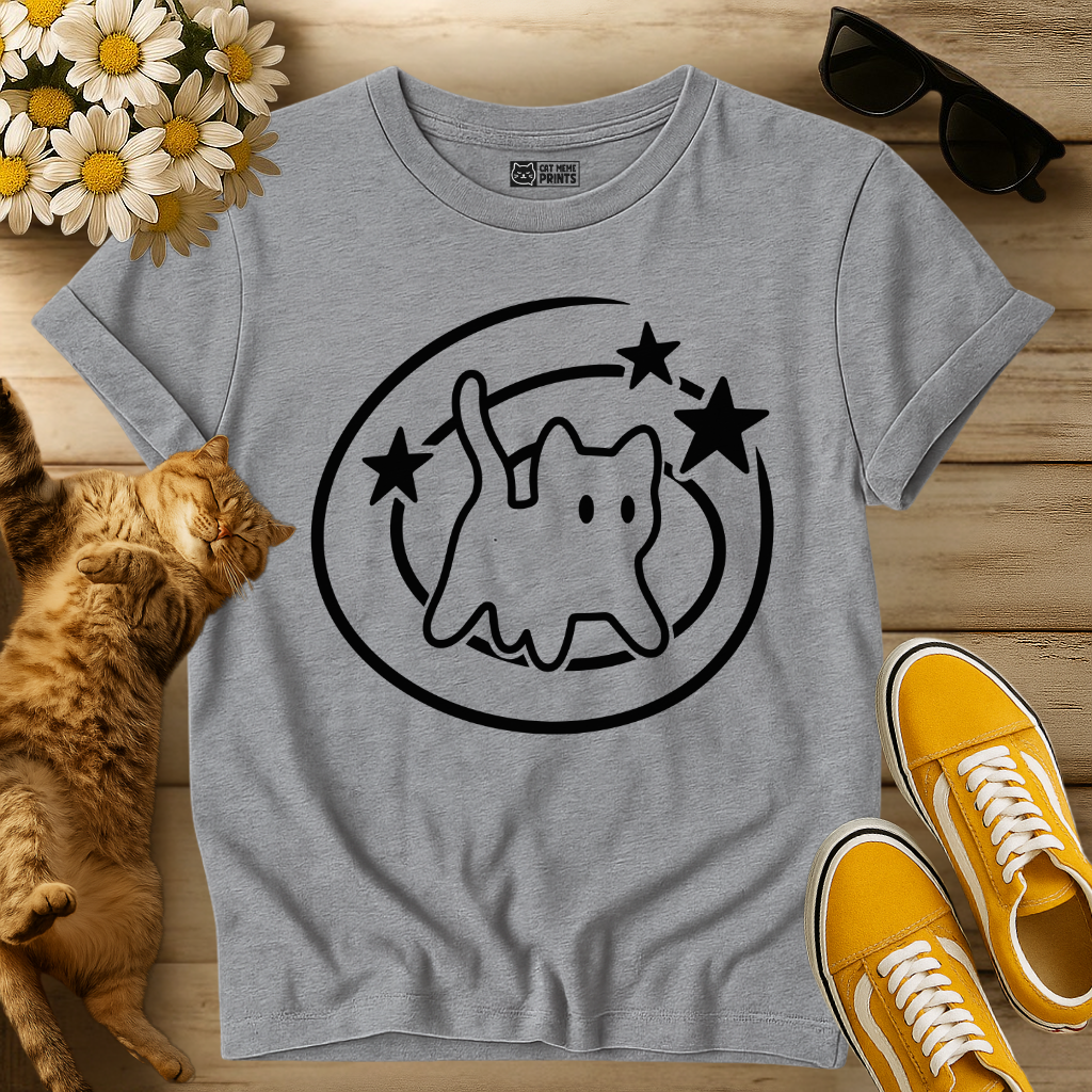 Y2K 90s Starry Cat T-Shirt