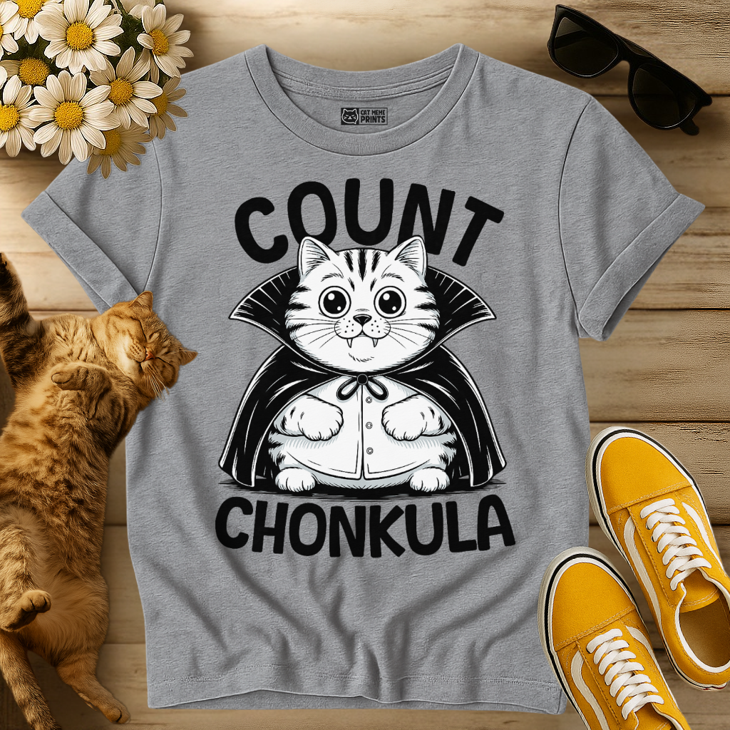 Vampire Cat Count Chonkula T-Shirt