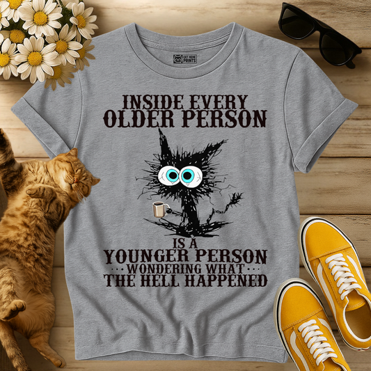 Inside Every Older Person is A Younger Person Cat T-Shirt