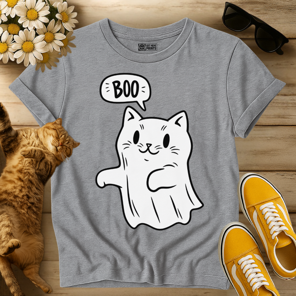 Ghost Cat Boo T-Shirt
