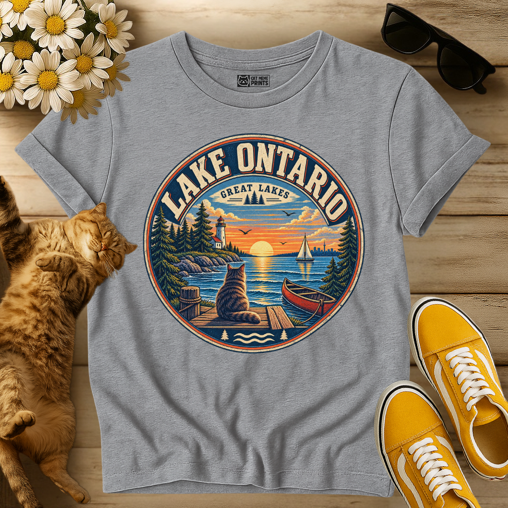 Lake Ontario Great Lakes Cat T-Shirt