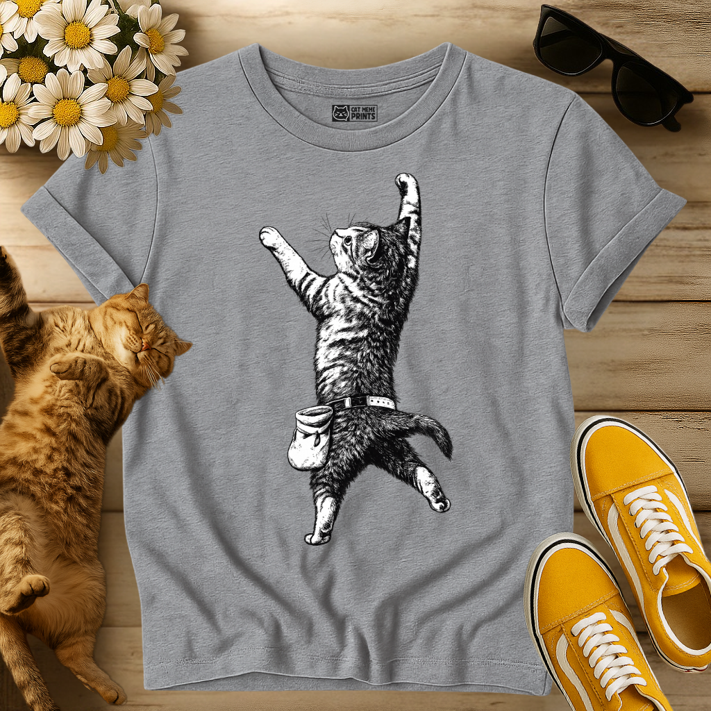 Rock Climbing Cat T-Shirt
