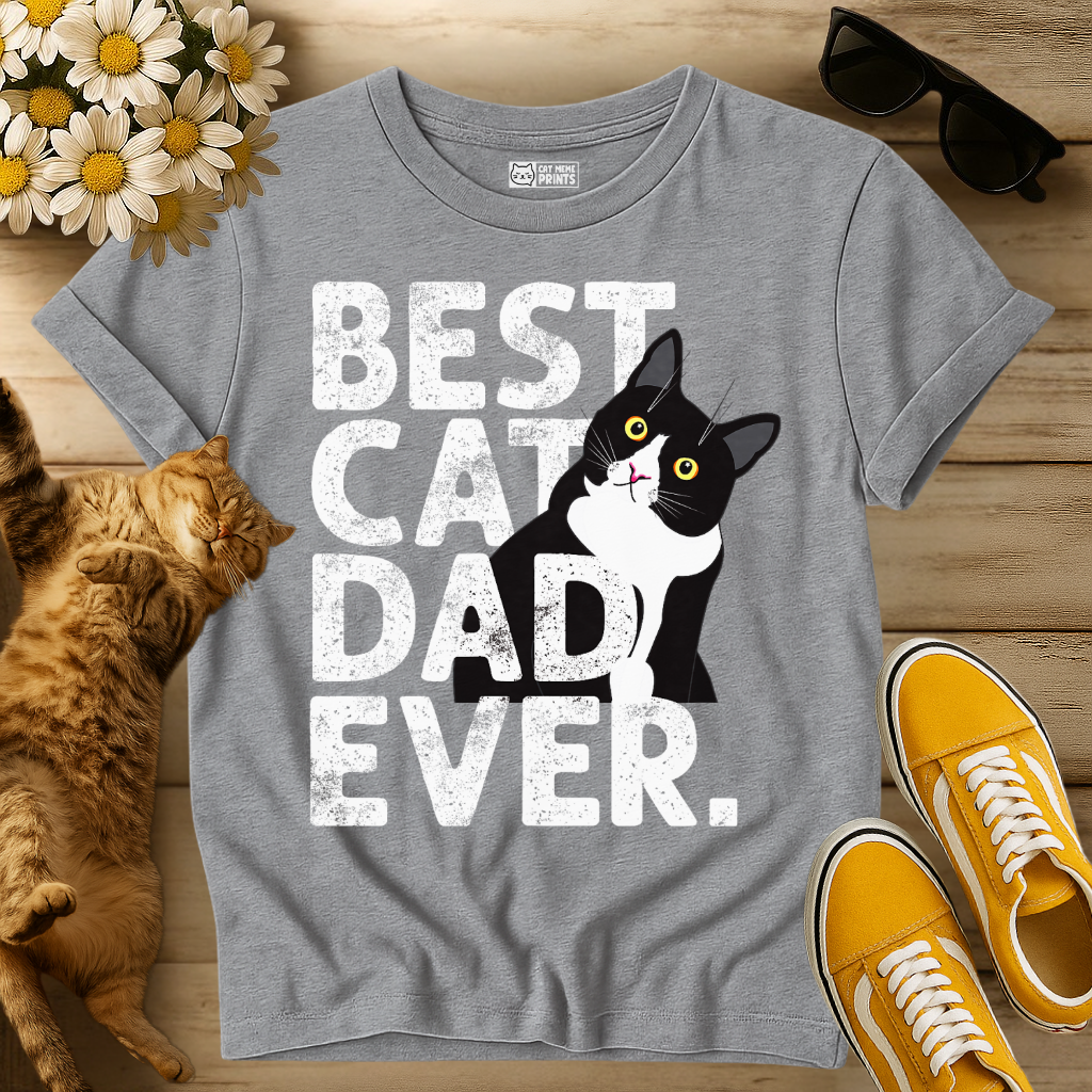 Best Tuxedo Cat Dad Ever T-Shirt