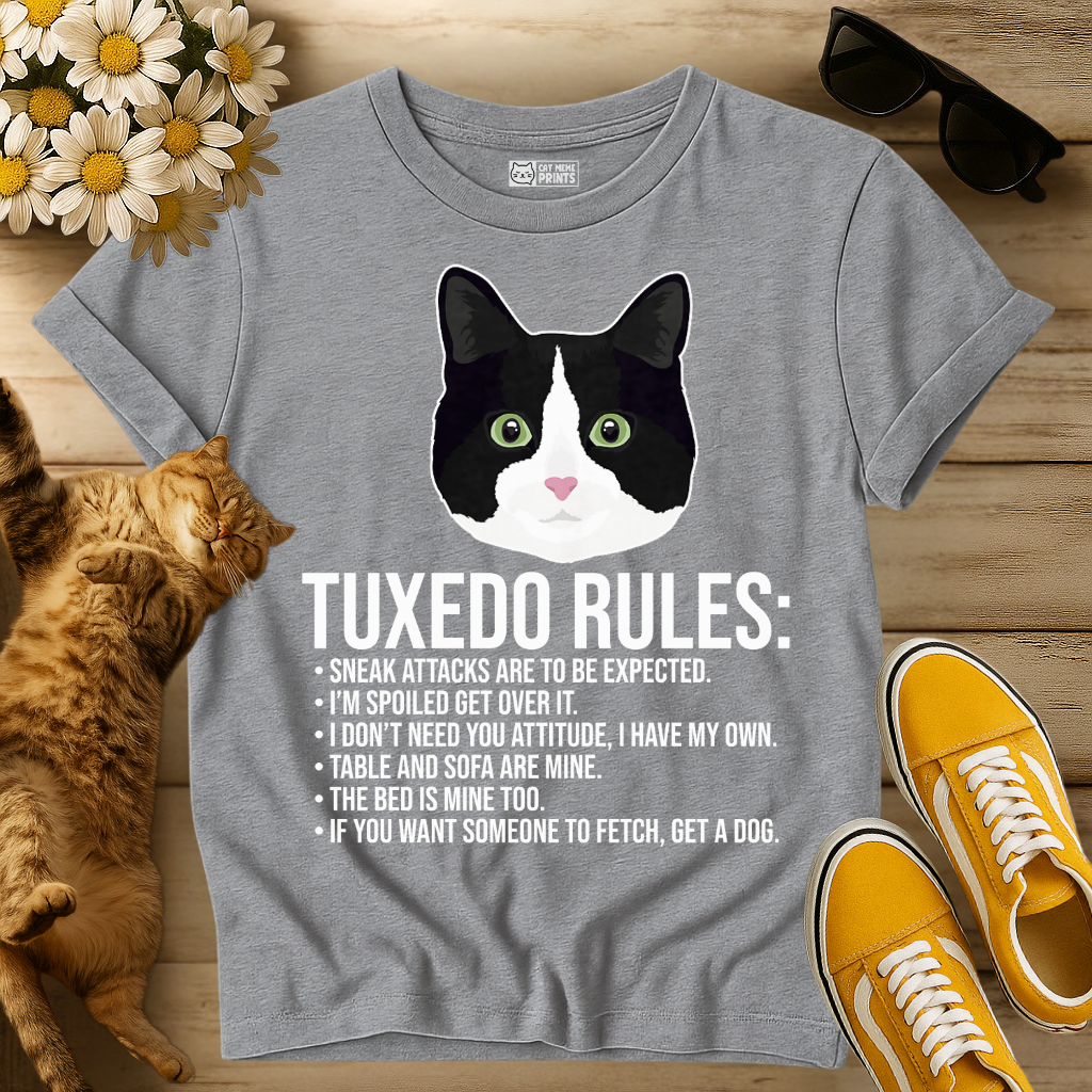 Tuxedo Cat Rules T-Shirt