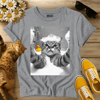 Cat Selfie in Bathtub T-Shirt