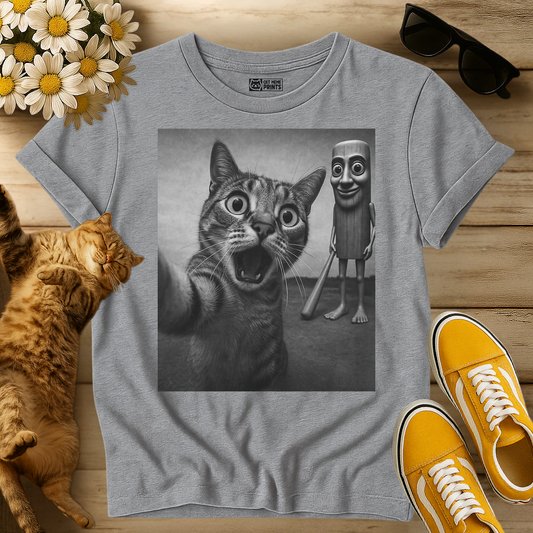 Cat Selfie Tung Tung Tung Sahur T-Shirt
