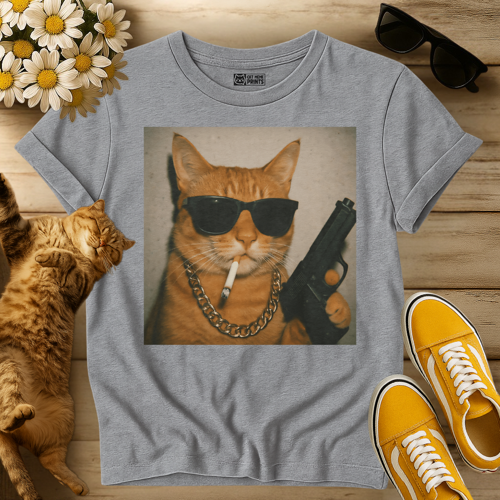 Gangster Cat Gen Z T-Shirt