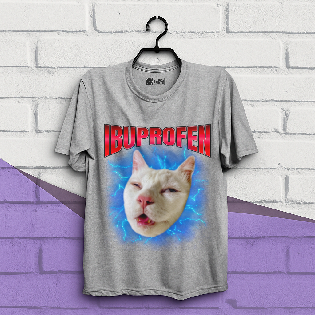 Ibuprofen Cat Meme T-Shirt