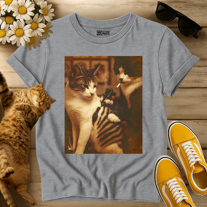 Tattoo Cat Selfie T-Shirt