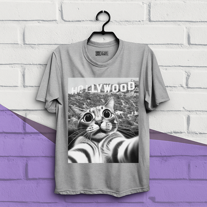Cat taking Selfie With Hollywood Sign T-Shirt