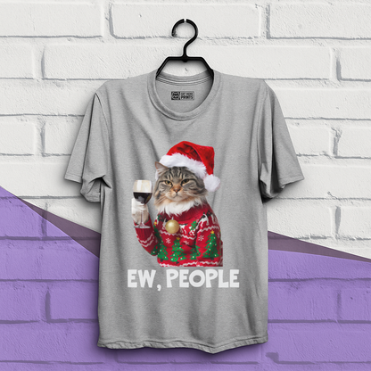 Ew People Cat Meme Christmas T-Shirt