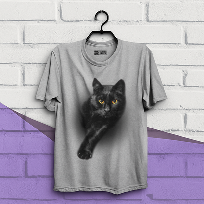 Black Cat Yellow Eyes T-Shirt