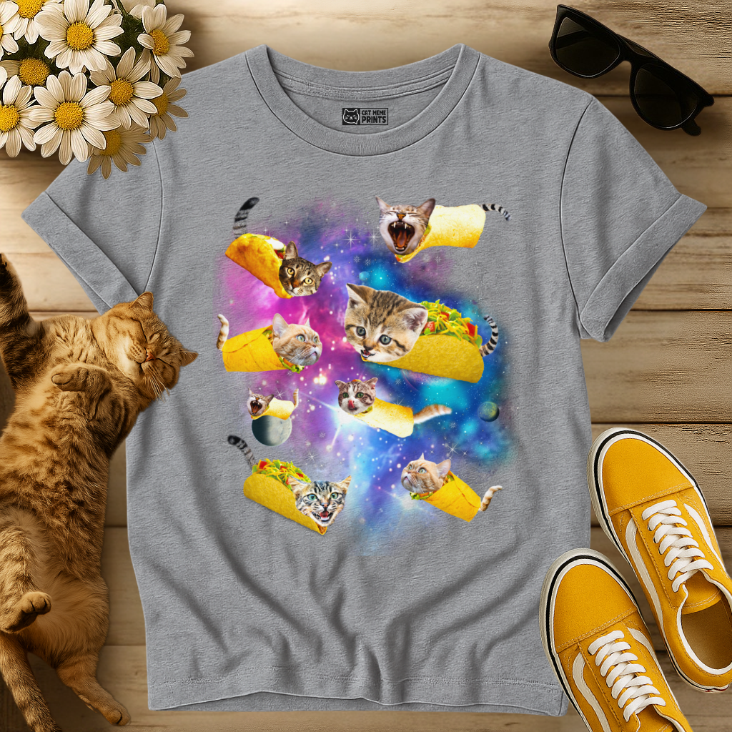 Taco Cat Space Galaxy T-Shirt