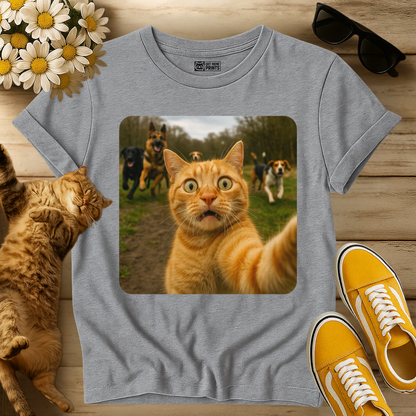 Cat Selfie With Dogs T-Shirt