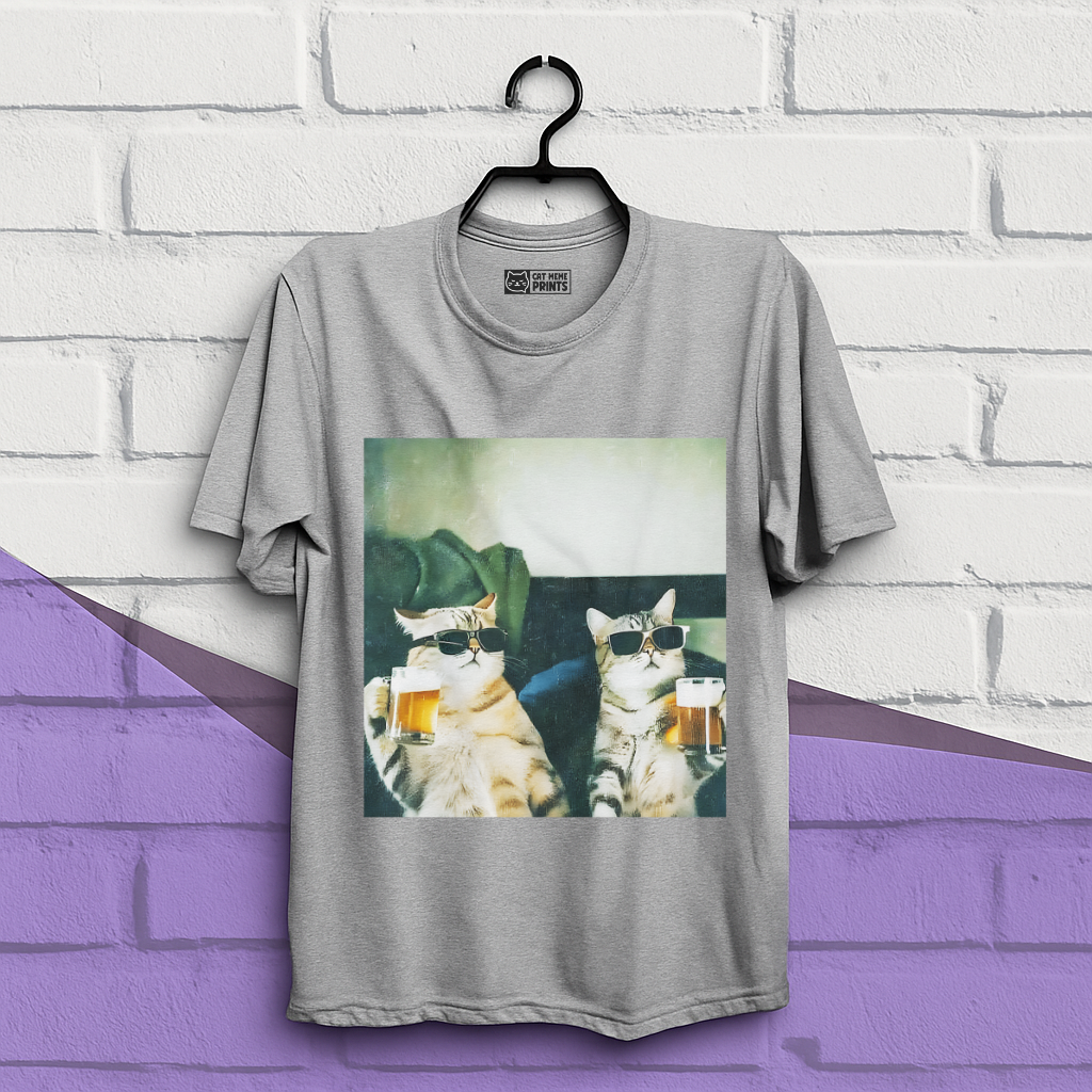 Chill And Cool Cats Drinking T-Shirt