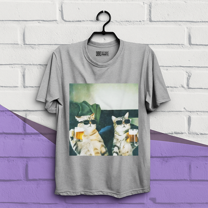 Chill And Cool Cats Drinking T-Shirt