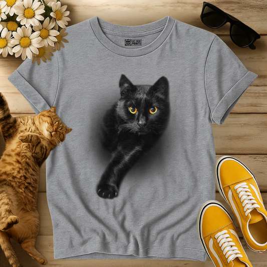 Black Cat Yellow Eyes T-Shirt