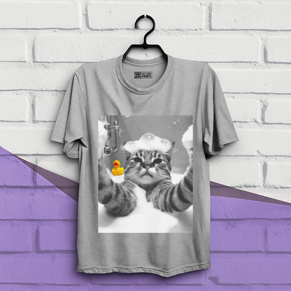 Cat Selfie in Bathtub T-Shirt