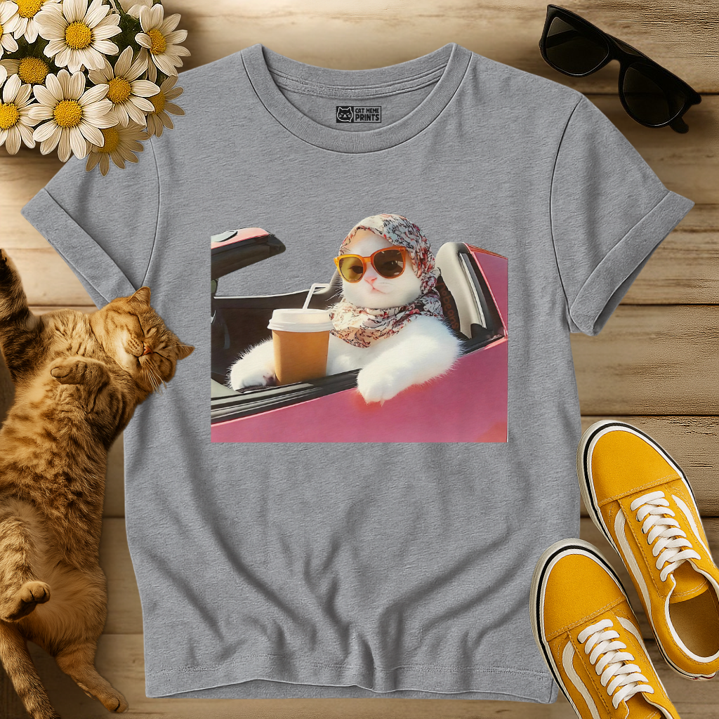 Cat Driving Meme T-Shirt