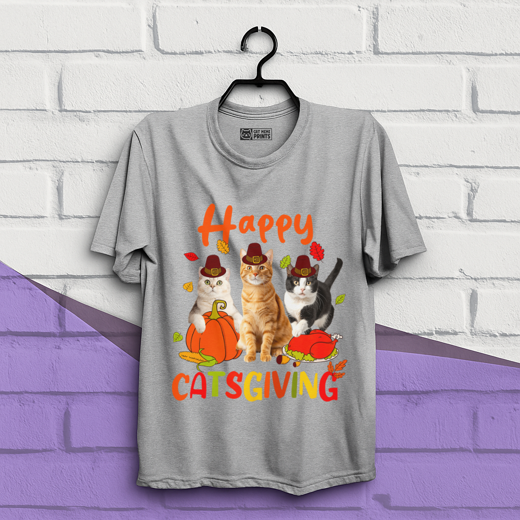 Happy Catsgiving fall Thanksgiving T-Shirt