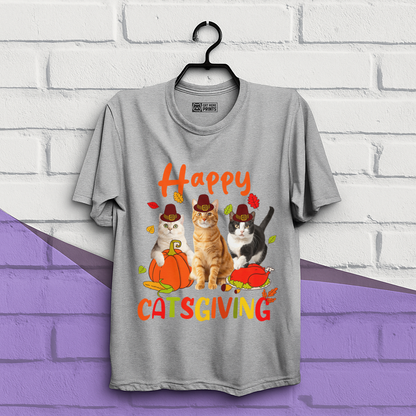 Happy Catsgiving fall Thanksgiving T-Shirt