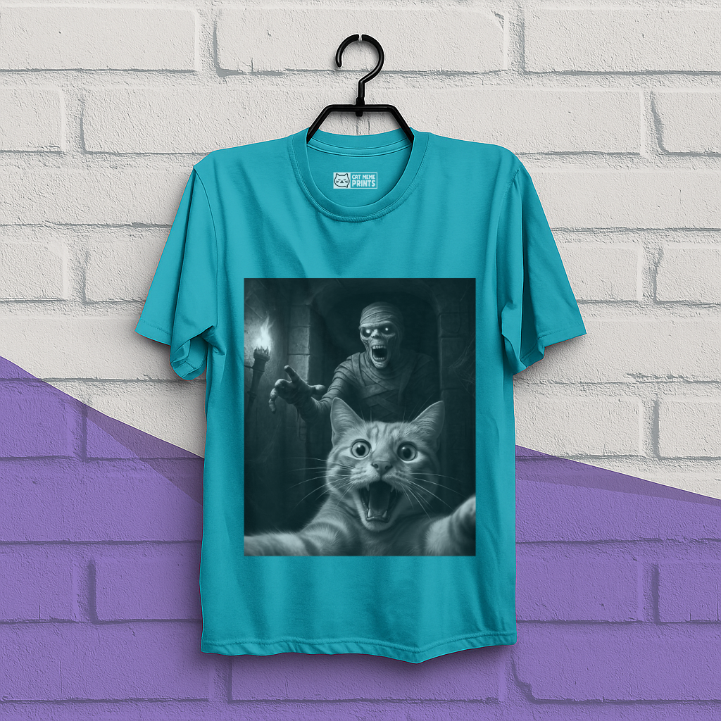 Cat Selfie with a Mummy T-Shirt