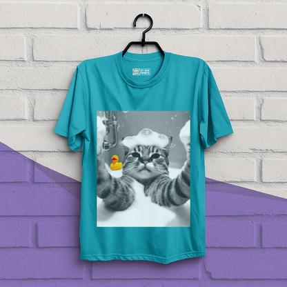 Cat Selfie in Bathtub T-Shirt